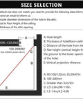 Size selection guide for Slick Pull Down Attic Ladder Featuring Smooth Glide Telescopic Rails And Heavy Duty Antislip Base.