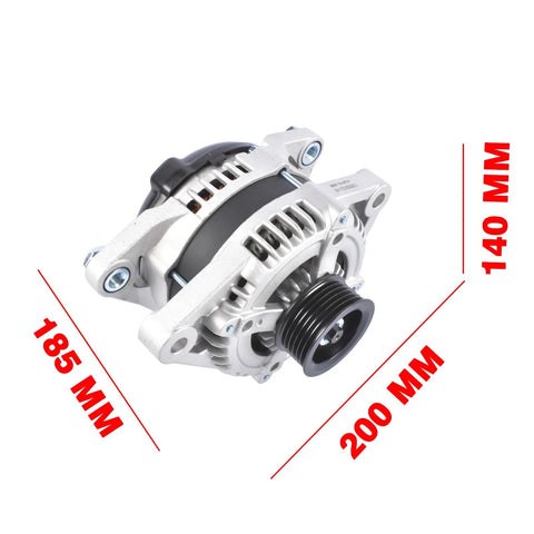 Alternator Replacement Compatible With Hyundai Santa Fe Genesis Kia Sedona Sorento 150A 12V CW 6 Groove Pulley 37300-3C510