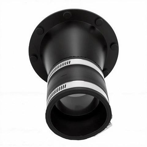 Yunseity 2 1/2 Inch Magnetic Dust Collection Connector With Rubber Cuff Coupler For Woodworking Shop Vacuum Hose, black with silver bands.