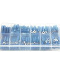 180 Piece Spade Terminals Kit With Insulated Crimp Connectors Heat Shrink Butt Ring Marine Automotive Wire Lugs plastic organizer