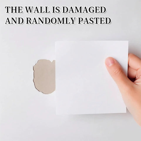Hand applying DIY Ready Vinyl Siding Repair Kit With Self Adhesive PVC Patches to cracked wall surface.