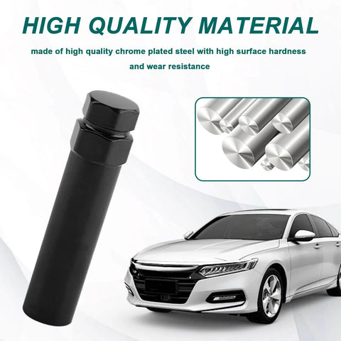 Six Spline Lug Nut Socket With Wheel Lock Key Removal Tool Pro Grade Replacement against a car image and chrome material detail