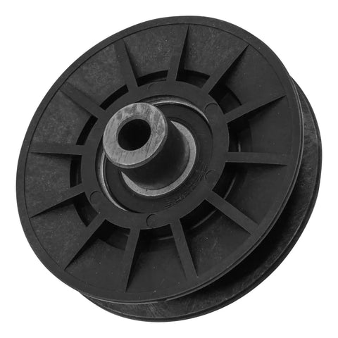 Heavy Duty Replacement Drive V-Idler Pulley For Husqvarna GTH26V48 LS GTH2648 GTH2654 GTH27V52 GTH2752 Mower back view showing black rubber construction.