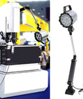 Flex Arm Led Shop Light 24V 18W for Wood Lathe and Drill Press with gooseneck design and aluminum construction.