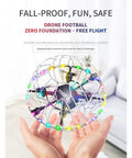 Hand holding 2.4GHz Spherical RC Drone With Auto Obstacle Avoidance Dual Speed Modes And Smart Hover For Teens And Beginners.