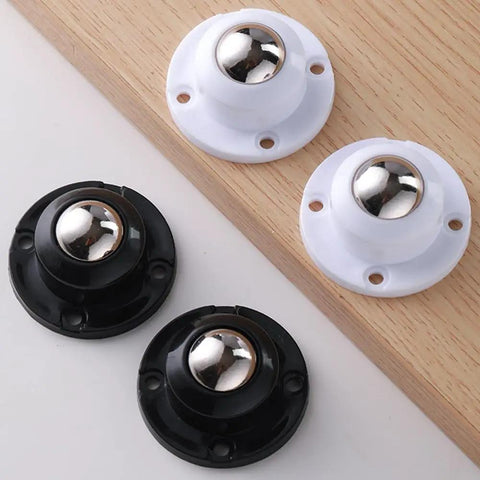 Self Adhesive Caster Wheels 0.8 Inch Low Profile Swivel 360 Degree Rotation For Furniture And Home Organization, 4 Pack