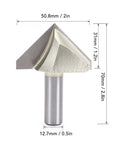 Top Tier Senecesli 90 Degree V Groove Router Bit With One Half Inch Shank And One Point Five Inch Cutting Diameter for precision milling