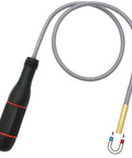 Flexible Magnetic Pickup Tool With Bendable Neck For Easy Reaching In Drains And Cars Picks Up Metal Items Like Keys Bolts Nuts Screws And Small Tools Up To 2.2 Lbs Handy For Home Auto And Workshop showing 24-inch length with black grip handle and coiled metal shaft.
