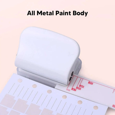 3 Hole Punch Handheld Metal Round Punch, metal body punching A4-A7 paper, focus on designed for DIY binders, notebooks, scrapbooks.