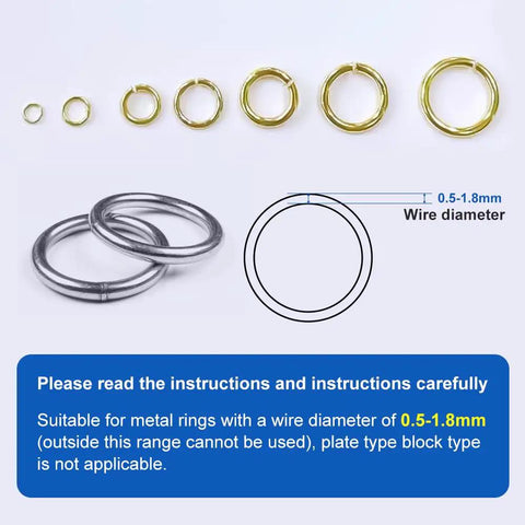 Wire rings illustration for Permanent Jewelry Welder Pro Grade Kit With Pulse Tungsten Arc Spot Welding Machine 50A To 600A 110V