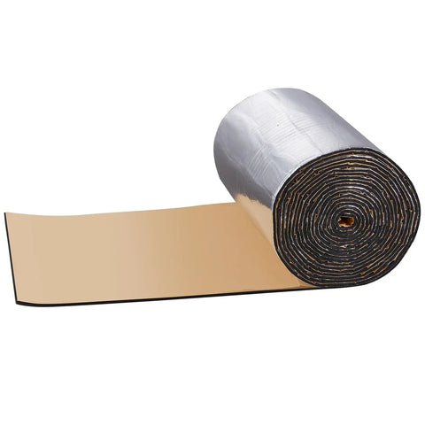 200 Mil Thick Soundproofing Mat Roll for Cars Trucks and Vans 36 Square Foot Heavy Duty rolled mat with foil backing and foam surface.