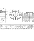 Technical drawing of Top Shelf One Inch QD Quick Disconnect Bushing Carbon Steel SH Style Fixed Bore for Pulleys and Sheaves.