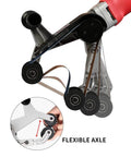 Pro Grade Stainless Steel Pipe Belt Sander Polisher With 110V 800W Power Variable Speed Includes Alumina Oxide Belts And Silicon Carbide Wheel Pole Burnishing Machine For Metal Wood Plastic Finishing And Reconditioning showing flexible axle feature