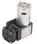 Mini Oil Free Vacuum Pump 24V DC -85 KPa Vacuum 40 Lpm Flow Oilless Design with visible model and specs label