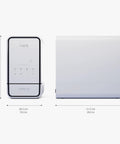 No Drama Portable Countertop Dishwasher With Dead Simple Fifteen Minute Wash Cycle Auto Dry Function Plumbing Free Setup dimensions and profile view.