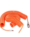 Pro Grade Polyurethane Coiled Air Hose With Twist Free Swivel End Fittings Grease Resistant Pneumatic Spiral Tube for Air Compressor.