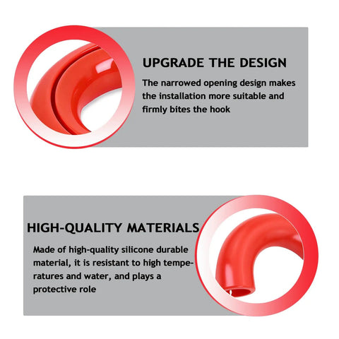 Ford F150 Tow Hook Covers Red Fits 2004-2026 and Bronco Base Big Bend Outer Banks 2021-2026, silicone material detail