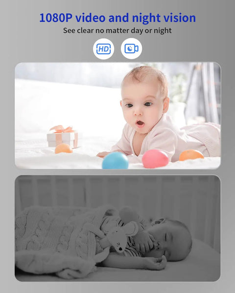 1080P FHD Wi Fi Security Camera with Night Vision and 2 Way Audio for baby monitoring in full HD and night vision mode