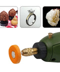 Get This 5pc Abrasive Drill Brush Set For Quick Polishing Grinding Wheels With Felt Cloth Heads And 2.35mm Shank To Handle Wood Metal Jewelry And Glass Projects Like A Boss Without Breaking Your Pocket, showing drill brush tool.