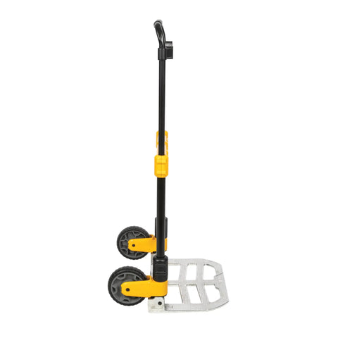 Heavy Duty Folding Hand Truck And Moving Dolly With Telescoping Handle, 420 Lb Capacity, Steel Frame, Flat Free 7 Inch Wheels, side view
