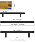Dimensions of Matte Black Solid Cabinet Pulls 5 Inch 128mm Hole Centers Pack Of 10 Kitchen Handles Hardware ZH0070