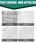 All In One Tile And Stone Repair Kit For Countertops And Surfaces Like Marble Porcelain Granite Quartz Chips Dents Cracks Holes Scratches And Breaks Fix Reattach Seamlessly On Hard Surfaces before and after repair effect on tiles