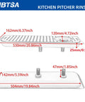Glass Rinser For Espresso Bar Matte Black Stainless Steel Sink Rinse Station dimensions diagram