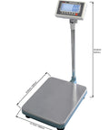 Heavy Duty Commercial Platform Scale With Lb Kg Switchable Dial, Ntep Legal For Trade, 500 Lb Capacity with stainless steel pan.