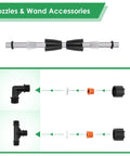 Heavy Duty 4 Nozzles Metal Sprayer Boom Wand With Three Eighths Inch Brass Barb Switchable Two Pattern Nozzles accessories