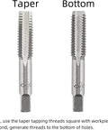 M14X2 Hand Tap and Die Set for Metric Threads, Right Hand Tap and Die showing taper and bottom taps with instructions.
