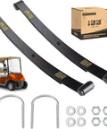 Heavy Duty Tapered Rear Leaf Springs Kit 2 Leaf for EZGO RXV 2008 2013 with bushings, U bolts, nuts, sleeves, OEM 603498 604494