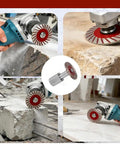Badass Heavy Duty Precision Setup With Ultra Thin Diamond Saw Blades And Swappable M14 Threaded Shaft handling marble in action.