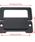 4 Pack Black Drawer Pull Handles 3 Inch Hidden Recessed Ring Style Cabinet Door Grips With Screws Aluminum Alloy, front view