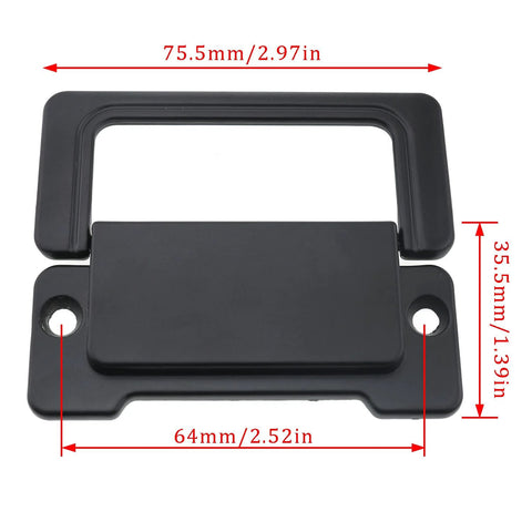 4 Pack Black Drawer Pull Handles 3 Inch Hidden Recessed Ring Style Cabinet Door Grips With Screws Aluminum Alloy, front view