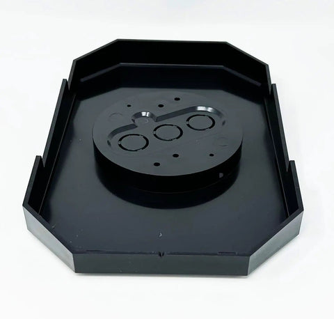 Black Siding Mounting Block With Built In Electrical Box For Outdoor Lighting UL Listed Double Mount For Half Inch Lap Siding 4 Inch Hook Support Light Fixture Kit Exterior Lighting Base 2 Pack, black plastic exterior electrical box