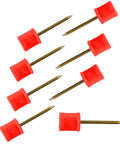 20Pack Archery Target Pins Heavy Duty Manganese Steel Nails With Plastic Heads, Red, side view arrangement