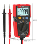 UT125C Pocket Digital Multimeter For DIYers And Pros 4000 Count Tester with probes displayed on the screen showing AC measurement