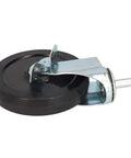 Workhorse Self Leveling 5 Inch Spring Loaded Gate Wheel Caster with heavy duty aluminum mount and non marking rubber wheel.