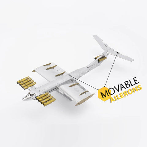 Caspian Sea Monster Ekranoplan DIY Model Kit 3D Metal Replica Build 77 Piece Silver Nonfoldable Display Set For Grownups