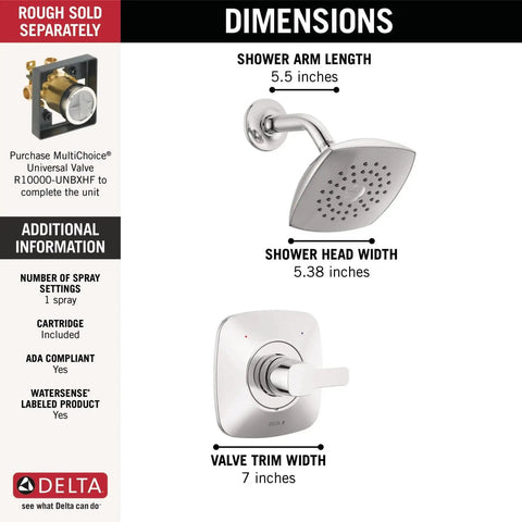 Chrome Shower Head And Handle Set With Beastly Full Body Spray And Multi Choice Universal Compatibility Valve Not Included Rough In Sold Separately For An Epic Shower Upgrade