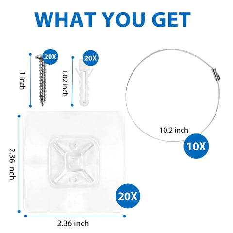 Ready To Use Adhesive Furniture Wall Anchors With No Sweat Drill Free Anti Tip Safety Straps For Fast Baby Proofing 20x clear anchors