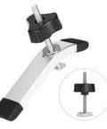 No Nonsense Quick Acting T Track Hold Down Clamp Set For Woodworking, showing metal clamp with black handle and threaded bolt