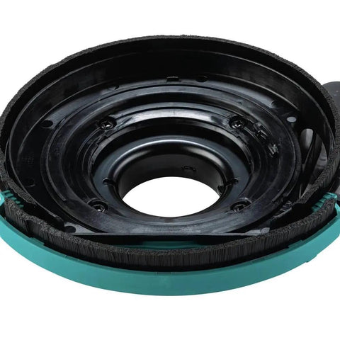 Close-up view of 7 Inch Dust Extraction Surface Grinding Shroud With Soft Brushes, showing soft brushes and 4-spring suspension feature.