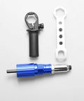 Kick It Up A Notch With This Rad Rivet Tool Adapter Kit That Tames Your Electric Drill Into A Beastly Powerhouse For Sheet Metal And Pipe Jobs Using 1/4 Inch Hex Shank Aluminum Alloy Build For Top Tier Gigs., rivet tool adapter kit with 1/4 inch hex shank, aluminum alloy and steel, with four nosepieces