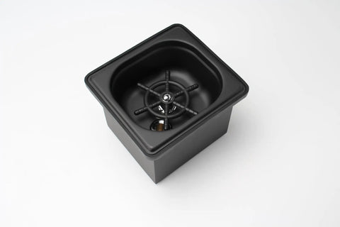 Pitcher Rinser With Base for Countertop, Matte Black Stainless Steel Glass Rinser Cup Washer With Side Spray, No Fuss One Hand Operation, Quick Milk Residue Removal, Durable Kitchen Sink Accessory