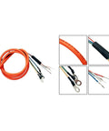 Upgrade Your Ride With Heavy Duty E Bike Motor Extension Cable Featuring Premium Pure Copper Core And High Conductivity For 1000W Systems Designed To Handle Massive Loads Without Voltage Drop While Staying Super Durable And Weatherproof In Any Climate, orange 2.5mm² copper wire with ring terminals