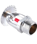 Heavy Duty Five Pack of 68 Degree Quick Response Fire Sprinkler Heads No Drama Concealed Ceiling Setup close-up of the chrome sprinkler head.