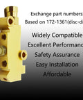 Premium Universal Brass Disc To Disc Brake Proportioning Valve For Classic Trucks Show Rigs And Hot Rods With Hella Smooth Pedal Feel and Slick Bolt Up Swap For Ford Chevy Dodge Build Projects, side view.