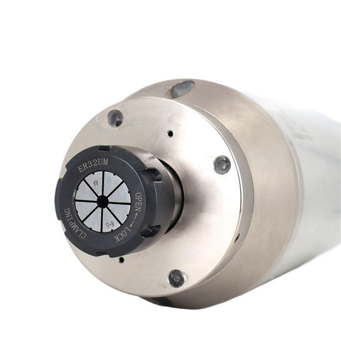 Workhorse CNC Water Cooling Spindle Motor Pumping Out Killer 6.5KW Milling Power For Rugged Router Tools And Heavy Metal Fabrication With Plug And Play ER32 Collet Compatibility close-up view of ER32 collet system