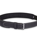 Leather Tool Belt For Tools Adjustable 2.5 Inch Heavy Duty Utility Belt with Foam Padding and Mesh for Comfort, Black